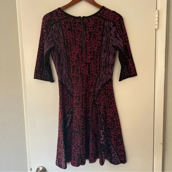 NIC + ZOE Purple Animal Print A-Line Dress - Picture 5 of 6
